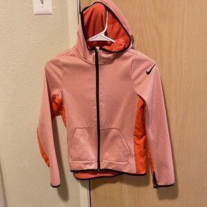 Nike Coral and Tangerine Hooded Jacket